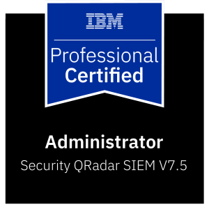 IBM Professional Certified Administrator - Security QRadar SIEM V7.5 badge